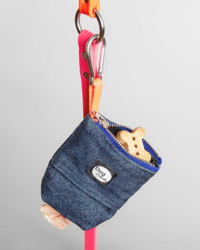 Add-Ons |   Good Girl Bag Treat + Poop Bag Holder In Denim + Neon (Made In Nyc) Add-Ons Add-Ons