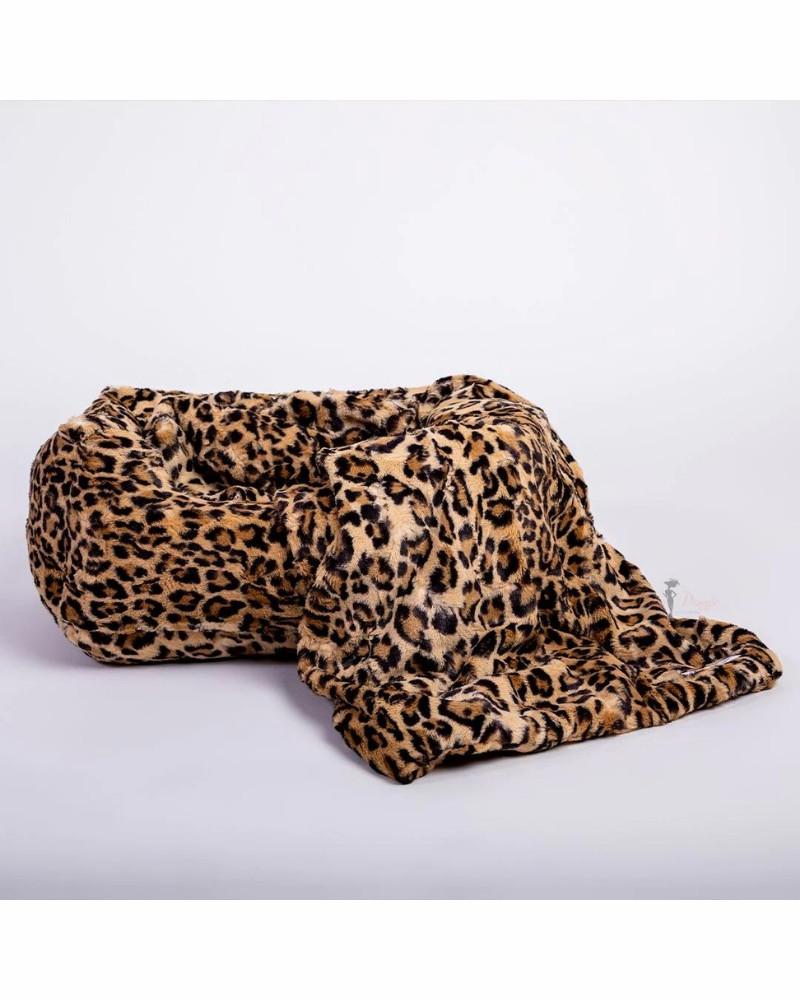 Beds |   Cashmere Collection Faux-Fur Dog Bed In Leopard (Custom/Direct-Ship) (Made In The Usa) Beds Beds