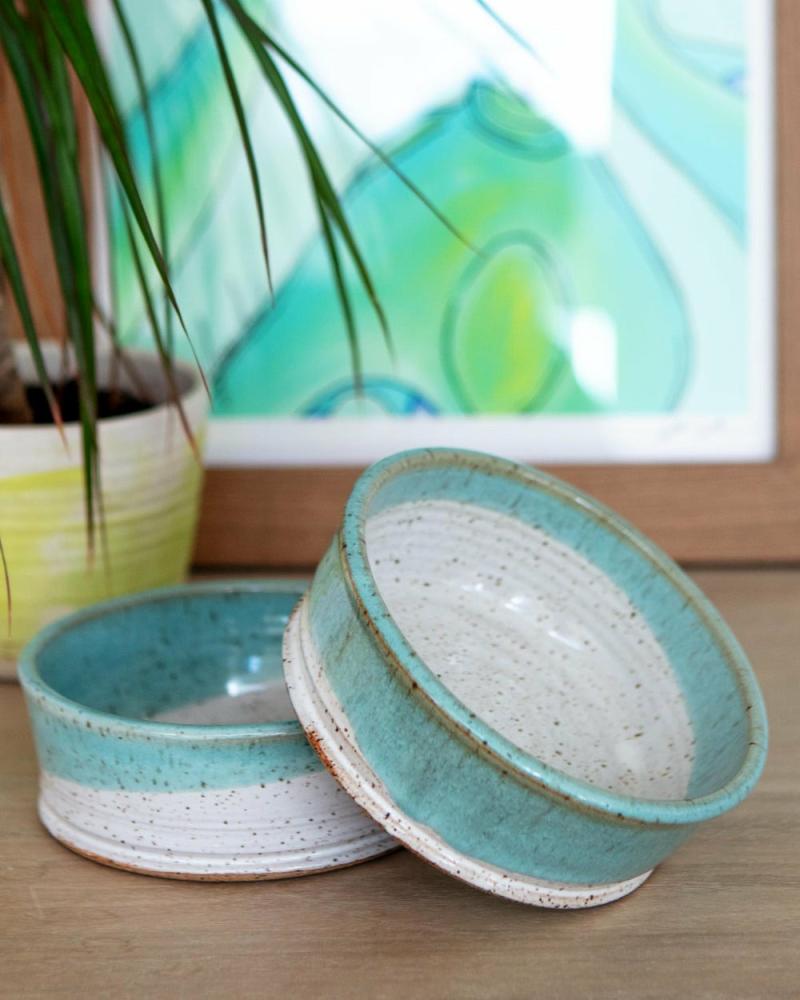 Bowls + Placemats |   Ceramic Jade Dog Bowl (Made In The Usa) Bowls + Placemats Bowls + Placemats