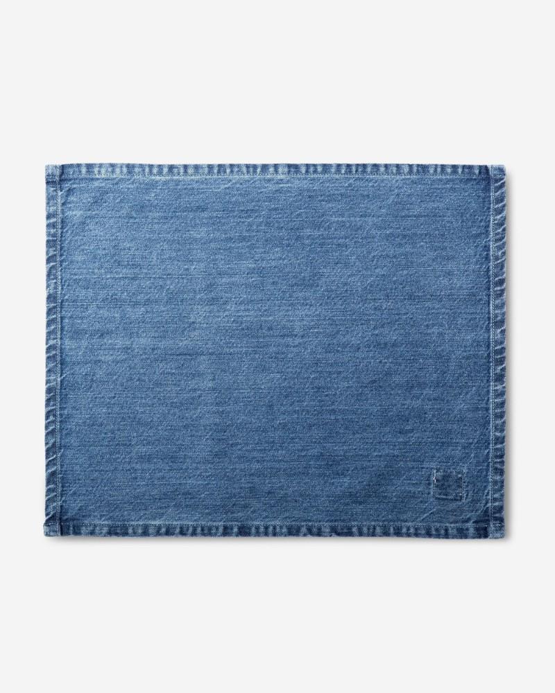 Bowls + Placemats |   Denim Placemat In Medium Vintage (Made In The Usa) Bowls + Placemats Bowls + Placemats