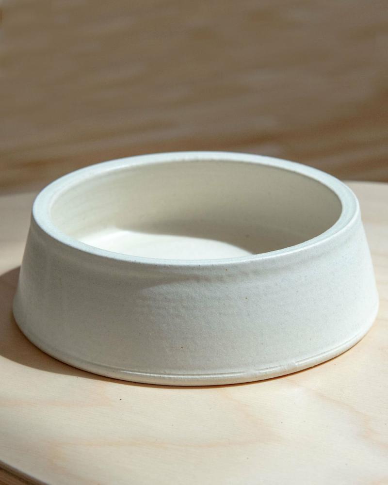 Bowls + Placemats |   Poe Pet Bowl In Blanc (Made In The Usa) (Blank) Bowls + Placemats Bowls + Placemats