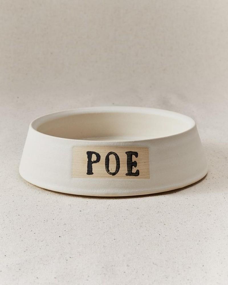 Bowls + Placemats |   Poe Pet Bowl In Blanc (Made In The Usa) (Custom/Direct-Ship) Bowls + Placemats Bowls + Placemats