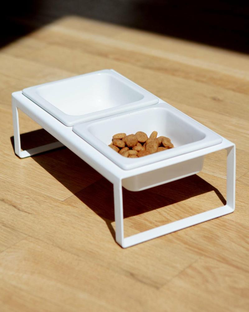 Bowls + Placemats |   Tower Pet Food Bowl In White Bowls + Placemats Bowls + Placemats