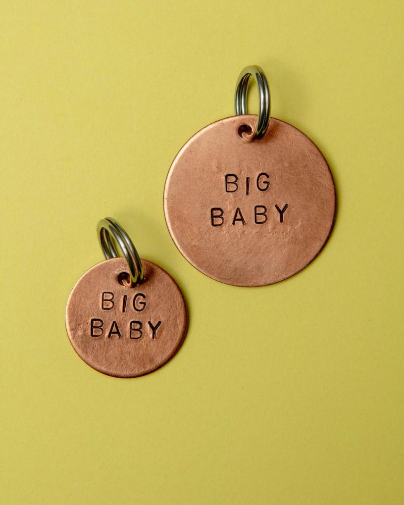 Charms + Tags |   Big Baby Round Id Tag (Custom/Drop-Ship) (Made In The Usa) Charms + Tags Charms + Tags