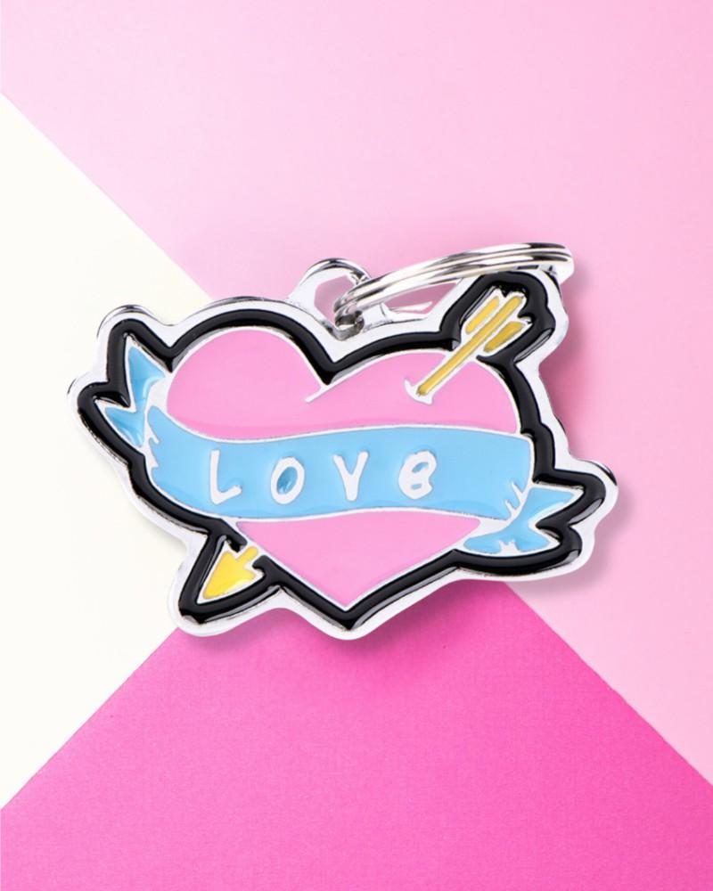 Charms + Tags |   Love Struck Custom Heart Pet Id Tag Charms + Tags Charms + Tags