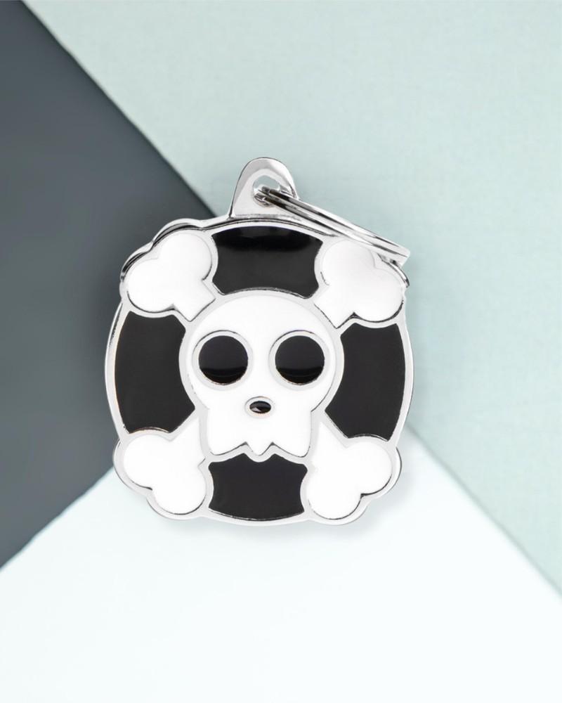 Charms + Tags |   (Not So Scary) Skull Custom Pet Id Tag Charms + Tags Charms + Tags