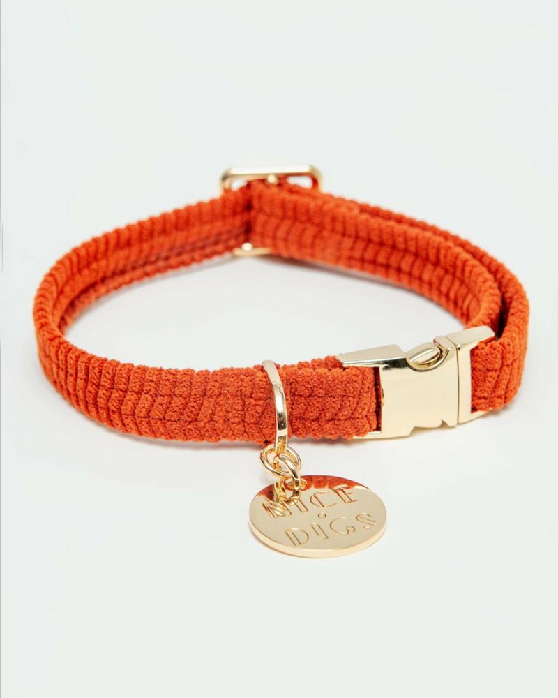 Collars |   Cord Dog Collar In Rust (Final Sale) Collars Collars