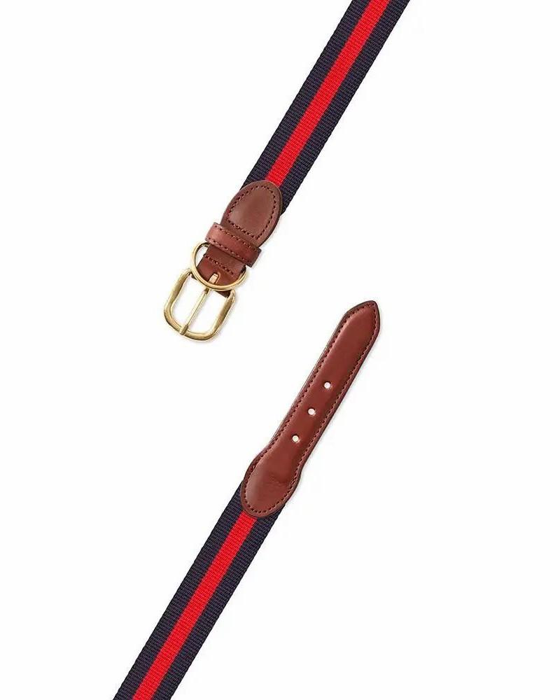 Collars |   Navy & Red Stripe Dog Collar (Made In The Usa) (Final Sale) Collars Collars