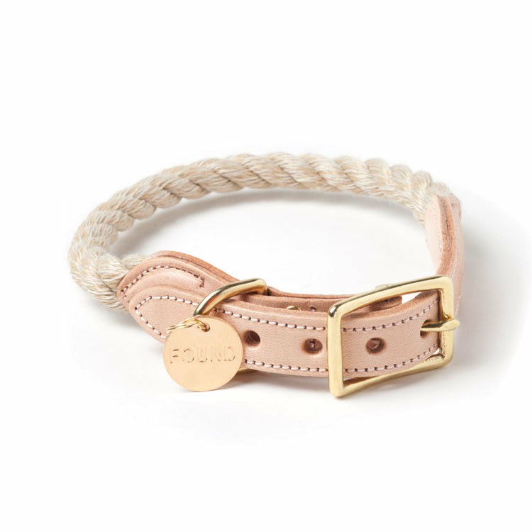 Collars |   Rope Collar In Light Tan (Made In The Usa) Collars Collars