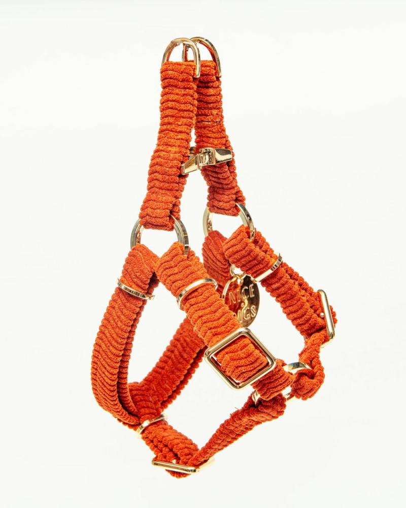 Harnesses |   Cord Dog Harness In Rust Harnesses Harnesses