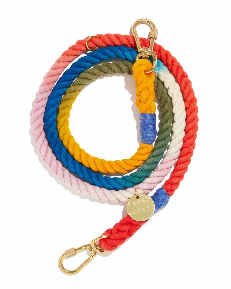 Leads |   Adjustable Rope Dog Lead In Henri Ombre (Made In The Usa) Leads Leads