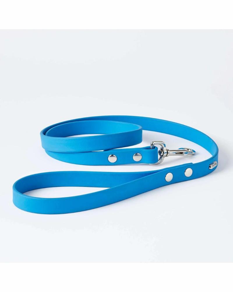 Leads |   Vegan Leather Dog Leash In Sky Blue (Made In Canada) Leads Leads