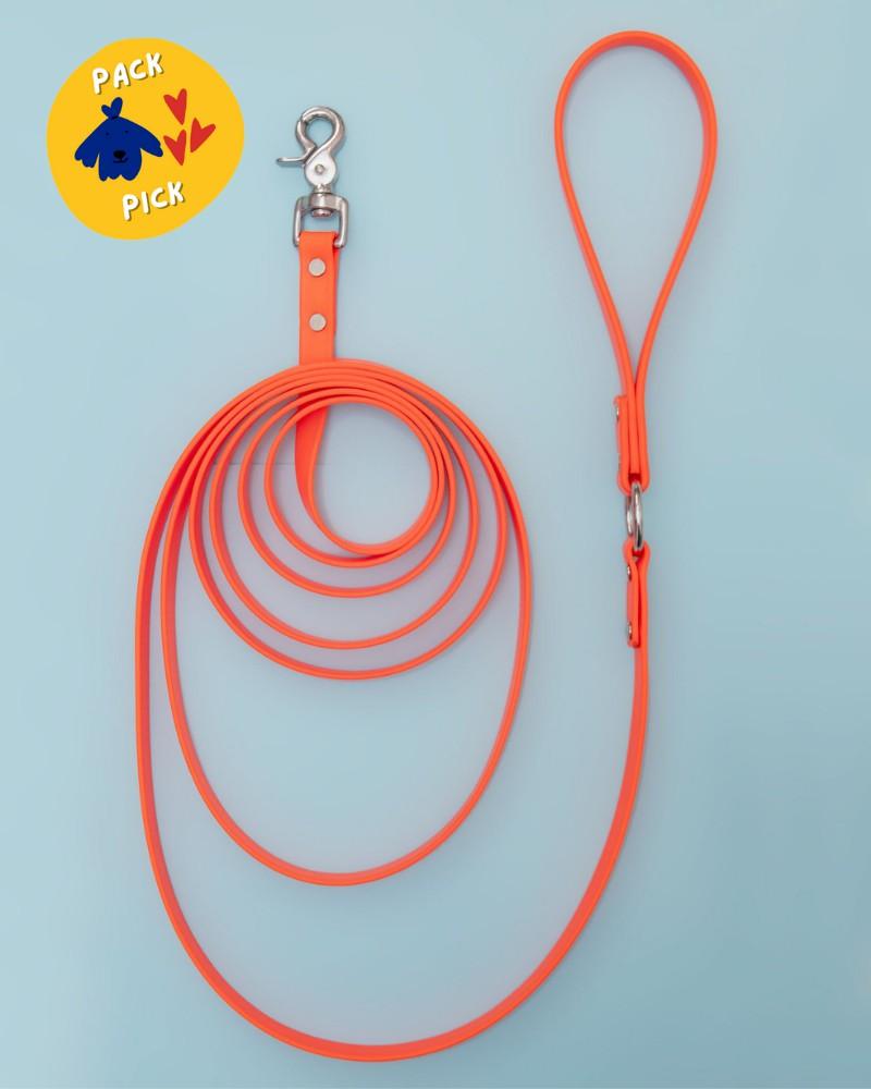 Leads |   Weekend Long Leash In Neon Orange (10 Or 20 Foot) (Made In The Usa) Leads Leads