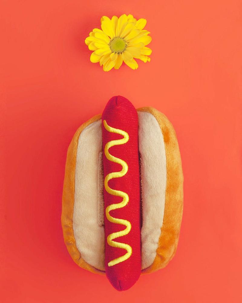 Plush + Squeaky Toys |   American Classic Hot Dog Plush Toy Play Plush + Squeaky Toys