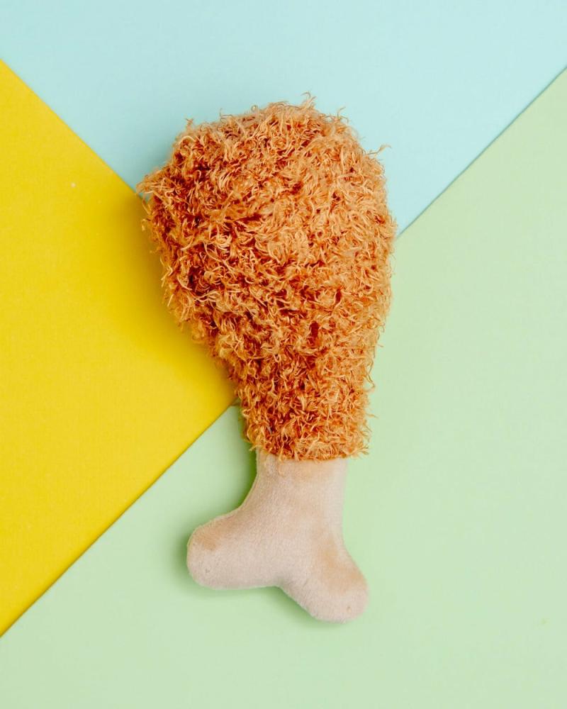 Plush + Squeaky Toys |   Fried Chicken Dog Plush Toy Play Plush + Squeaky Toys