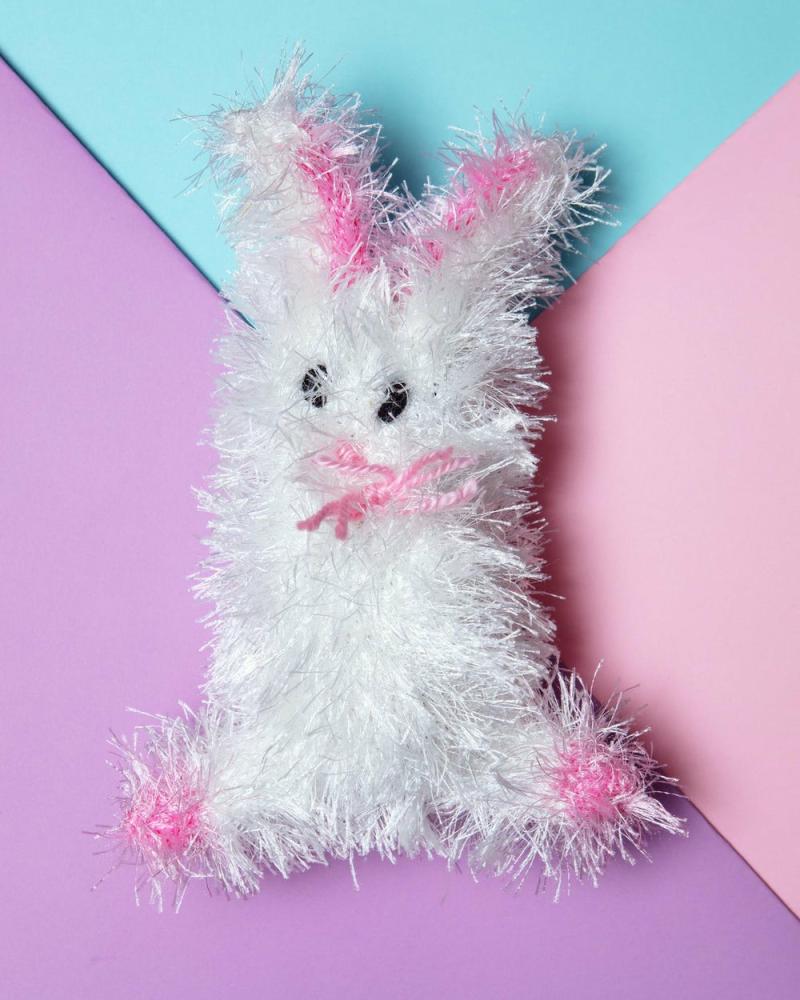 Plush + Squeaky Toys |   Fuzzy White Bunny Squeaky Dog Toy (Final Sale) Play Plush + Squeaky Toys