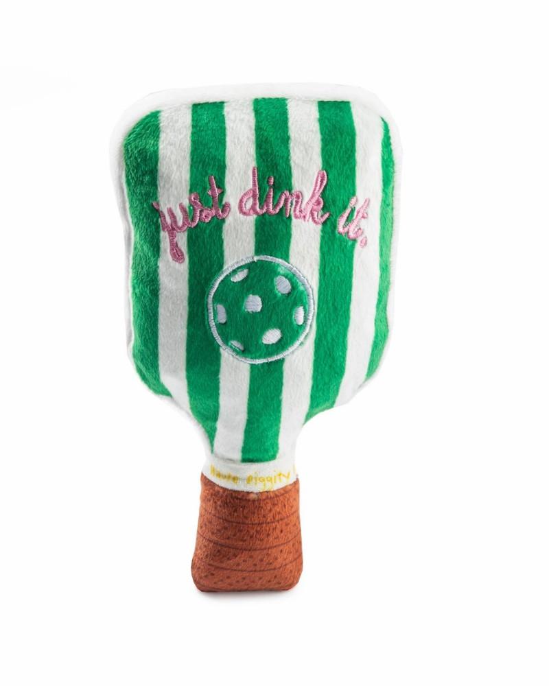 Plush + Squeaky Toys |   Green Stripe Pickleball Paddle Plush Squeaky Dog Toy Play Plush + Squeaky Toys