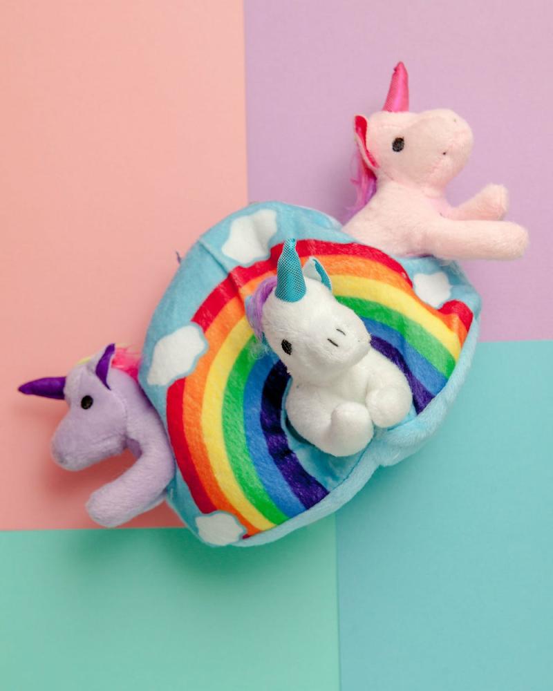 Plush + Squeaky Toys |   Hide & Seek Rainbow Interactive Toy Play Plush + Squeaky Toys