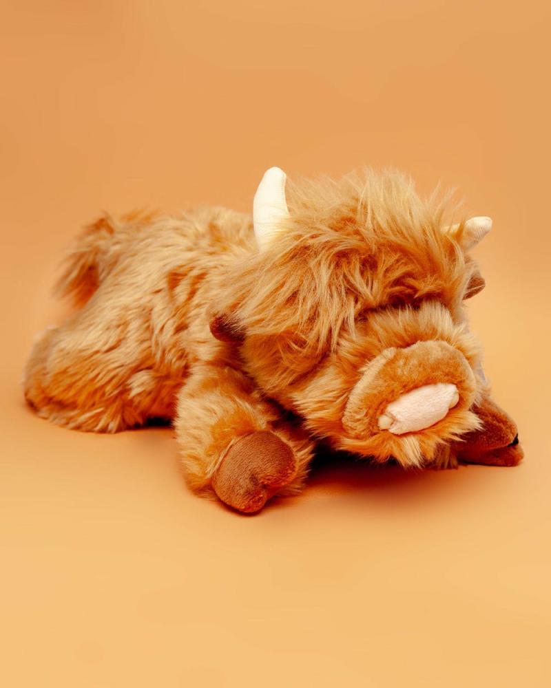 Plush + Squeaky Toys |   Shaggy The Highland Cow Squeaky Dog Plush Toy Play Plush + Squeaky Toys