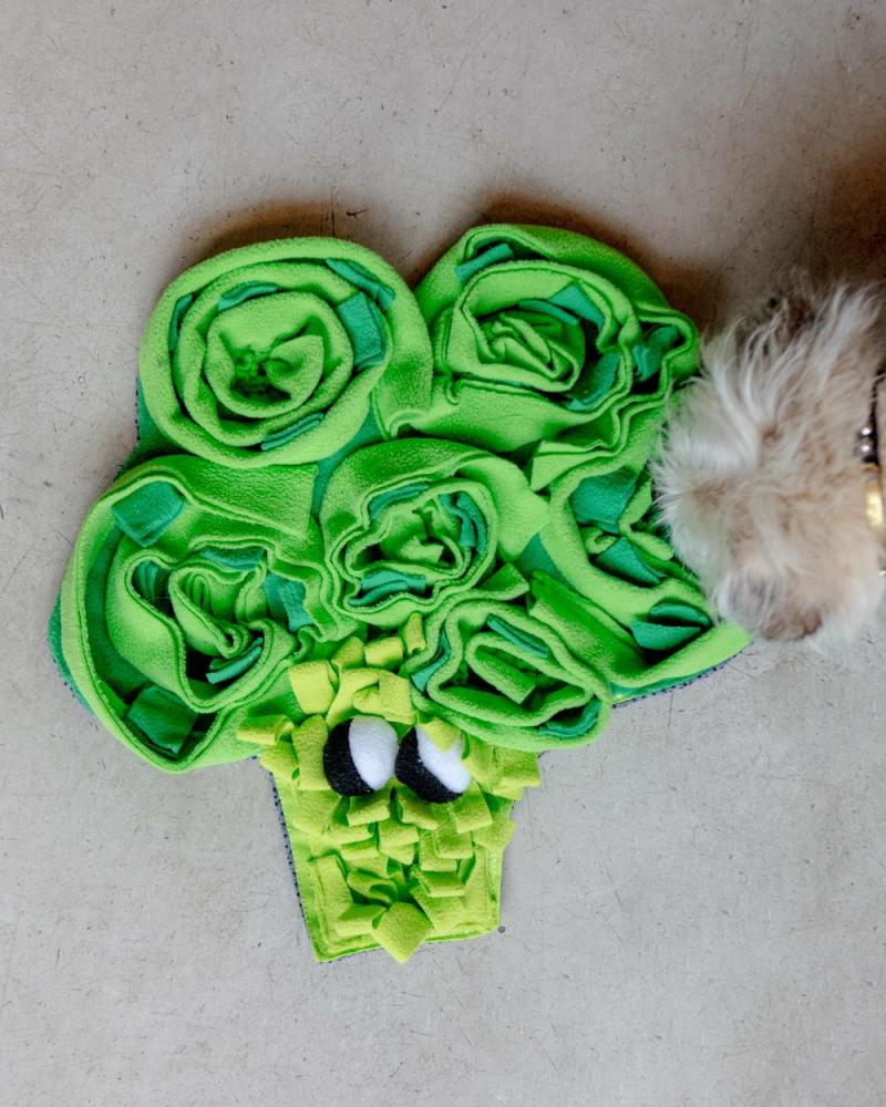 Puzzles, Games + Treat Toys |   Broccoli Veggie Snuffle Mat Dog Toy Play Puzzles, Games + Treat Toys