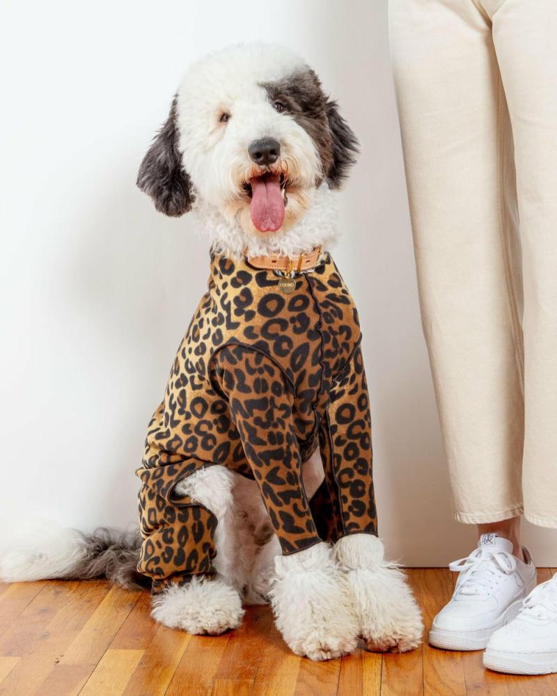 T-Shirts, Sweaters, Fleeces |   Stretch Fleece Onesie In Leopard (Made In The Usa, Dog & Co. + Gold Paw Exclusive!) T-Shirts, Sweaters, Fleeces T-Shirts, Sweaters, Fleeces