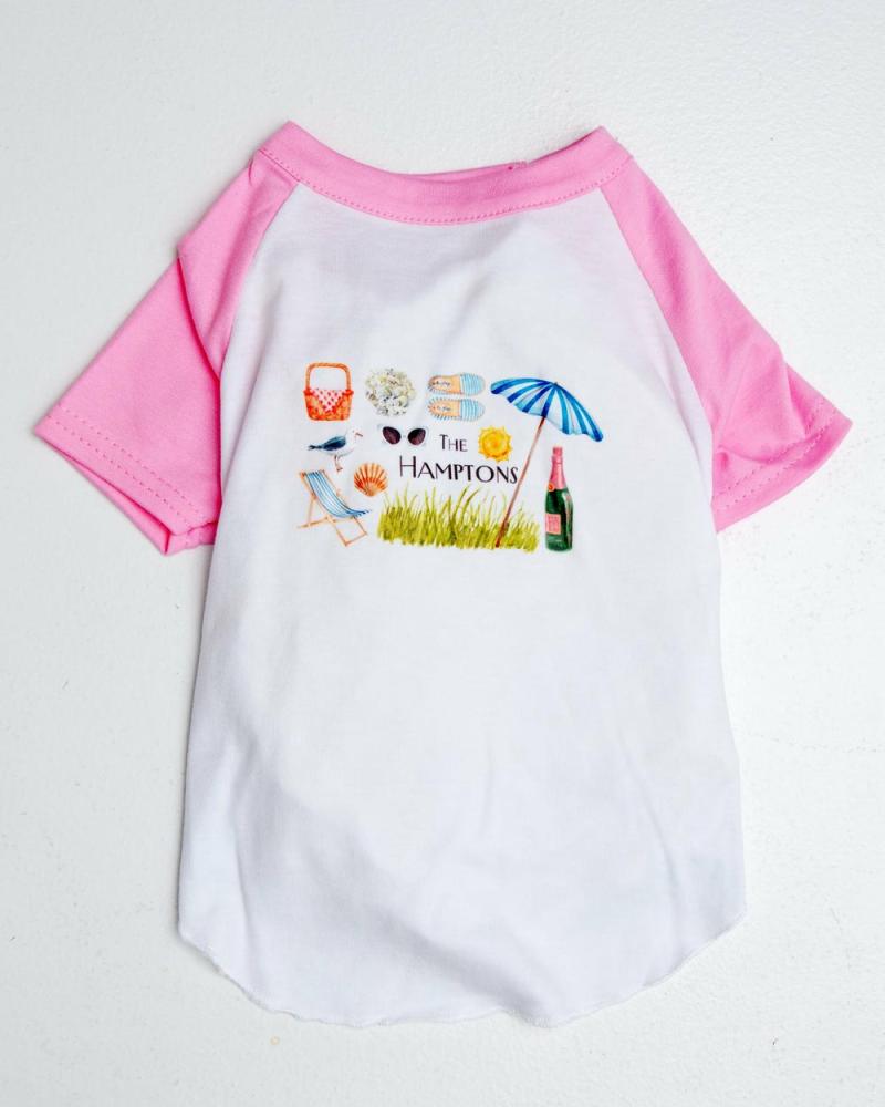 T-Shirts, Sweaters, Fleeces |   The Hamptons Summer Dog T-Shirt In Rosé Pink (Dog & Co. Exclusive) T-Shirts, Sweaters, Fleeces T-Shirts, Sweaters, Fleeces