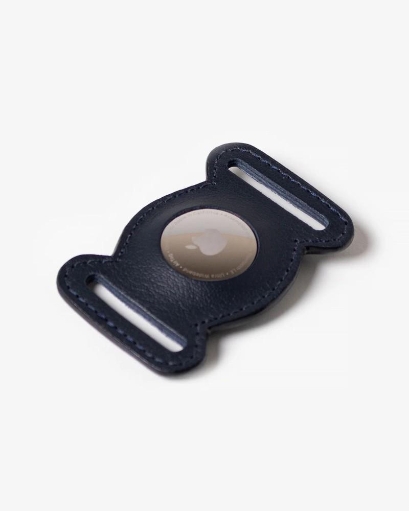 Collars |   Midnight Navy Leather Airtag Holder (Made In Guatemala) Collars Collars